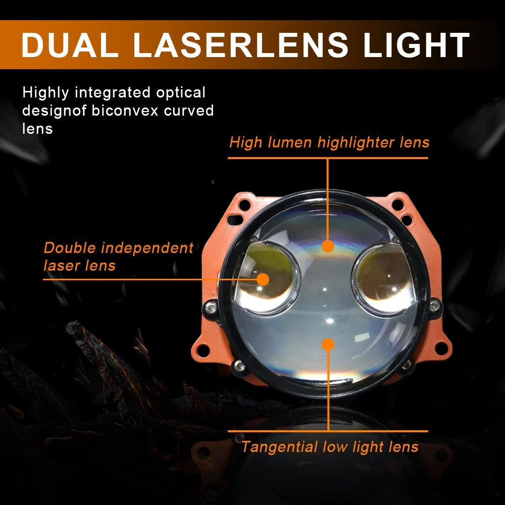 170W Car LED Lights Laser Projector Headlights Hi Lo Beam Direct Lighting Retrofit No Damage Installation Car Accessories