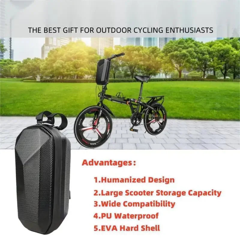 Electric Scooter Front Bag Waterproof EVA Hard Shell Bags Reflective Handlebar Hanging Bag Storage Accessories for Xiaomi M365