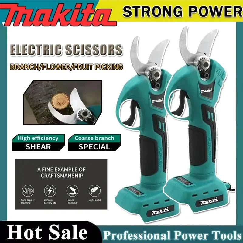 Makita 18V Battery Professional Cordless Electrician Scissors Pruning Shears Cutter Wireless Drills Tools Garden Pruner