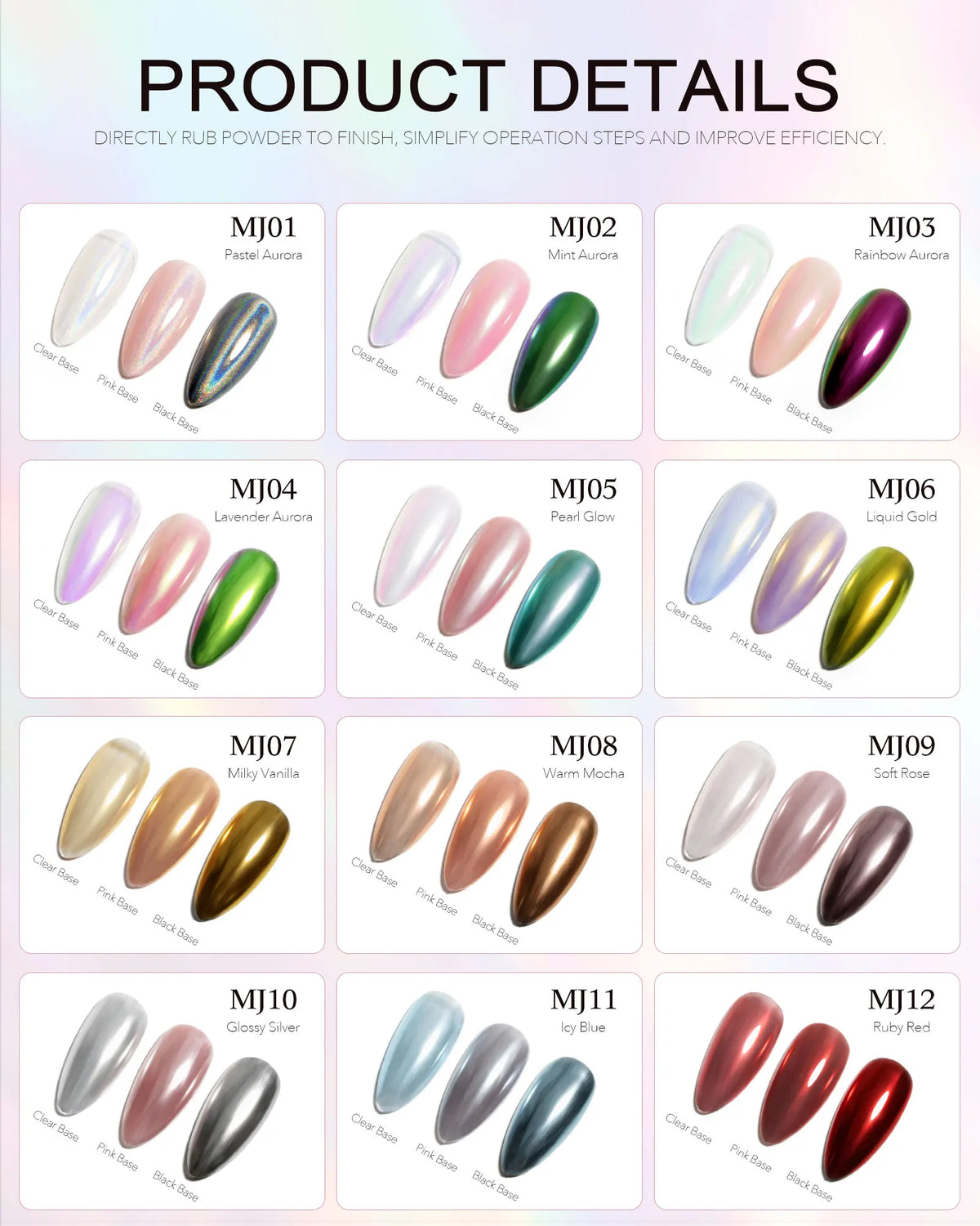 CANNI Top Coat for Chrome Powder 9ml Easy Apply with Stronger Mirror Effect Mirror Metallic Pigment for Gel Nail Art Salon