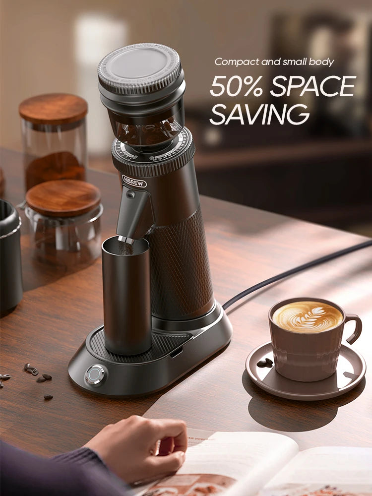 HiBREW G5 48mm Conical Burr Electric Coffee Grinder Compact Portable Coffee Bean Mill Kitchen for Espresso Turkish Coffee
