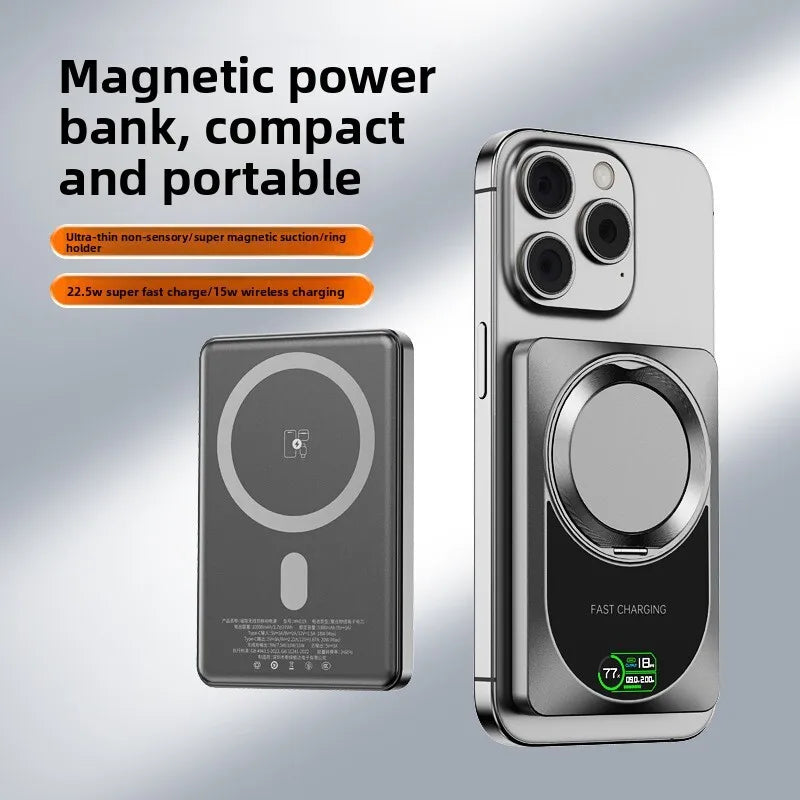 PD 20W Magnetic Power Bank 10000mAh 15W Wireless Portable Charger with Stand Powerbank for Magsafe for iPhone 16 15 Pro
