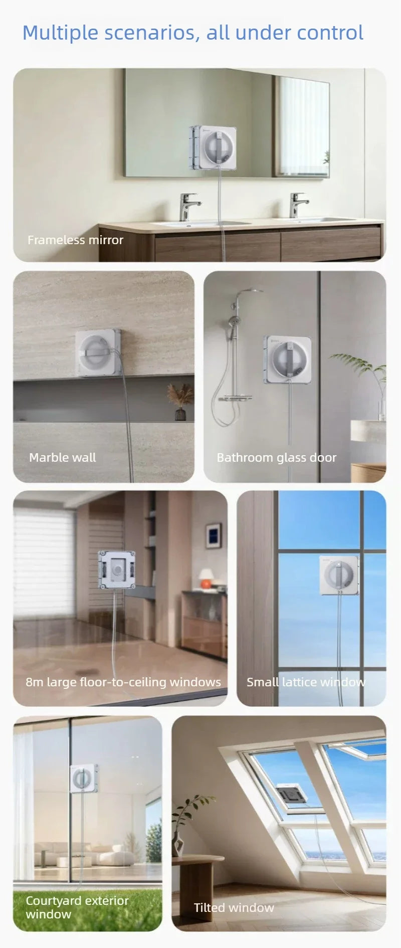 ECOVACS W2S PLUS Window Cleaning Robot Multi Functional Automatic Electric Window Glass Cleaner Smart Cleaning Machine