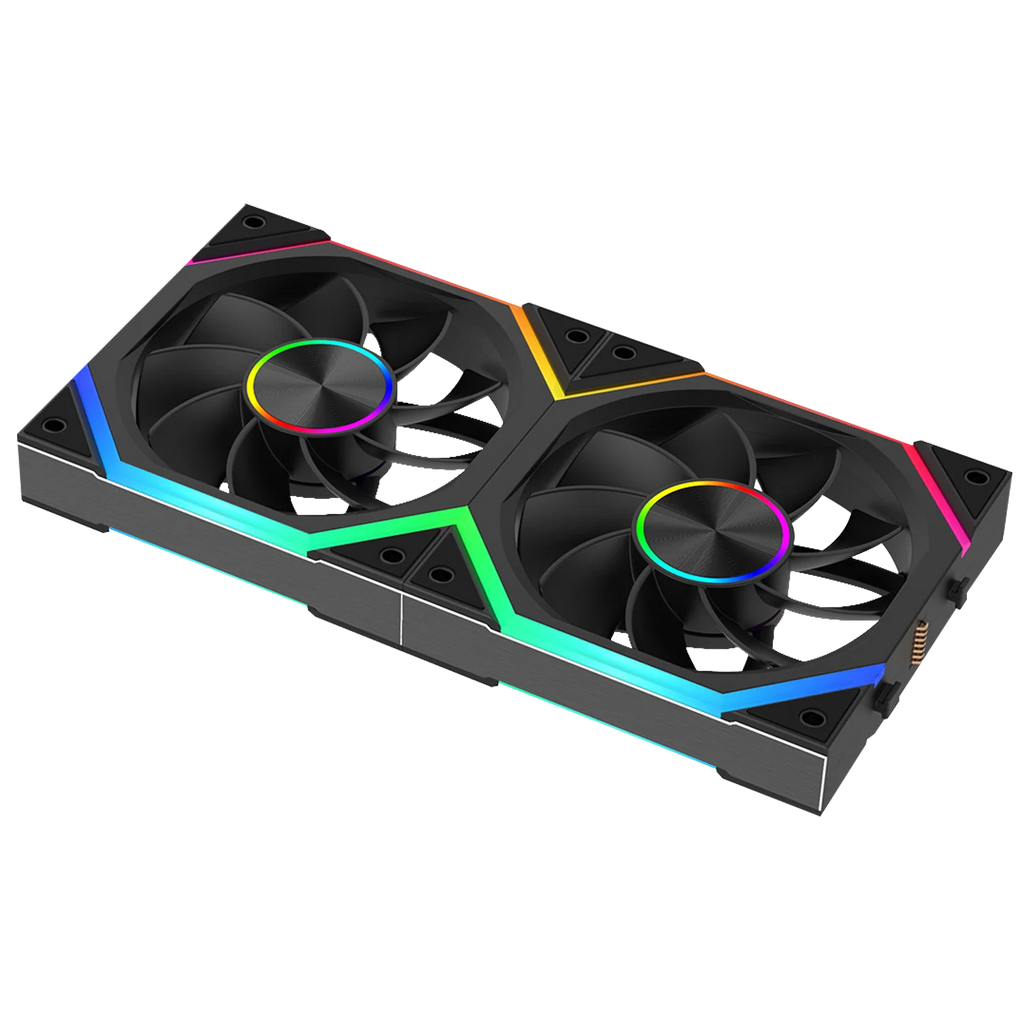 Veebyte XY 120/240/360 Building Block Wireless Splicing Fan 120mm PC Fan PWM Speed Control ARGB 12V Large Air Volume Chassis Fan