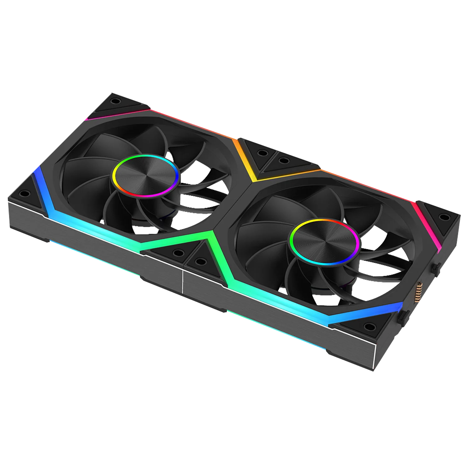 Veebyte XY 120/240/360 Building Block Wireless Splicing Fan 120mm PC Fan PWM Speed Control ARGB 12V Large Air Volume Chassis Fan