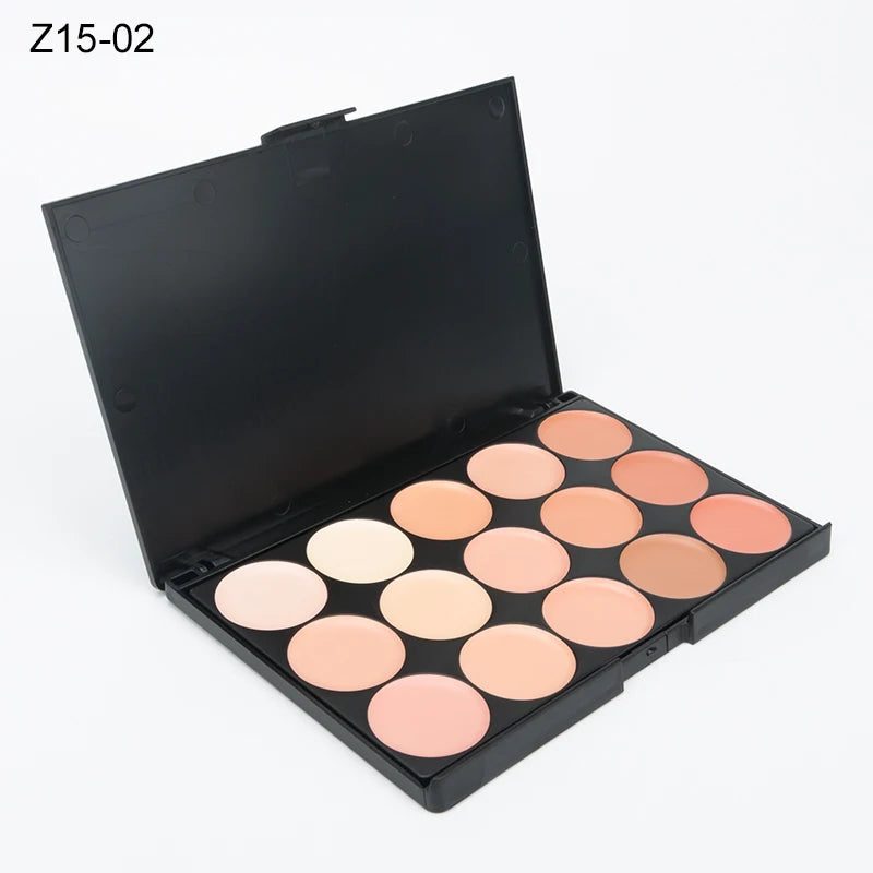 15 Colors Face Concealer Cream Contour Palette,Moisture Cream Makeup Foundation Full Coverage Foundation Covering Perfect Makeup