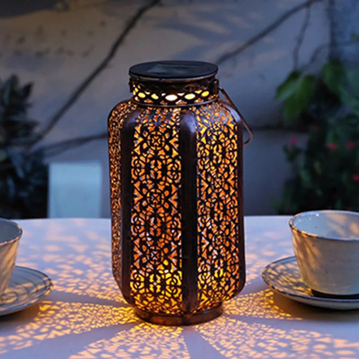 Led Solar Light Outdoor Solar Hanging Lantern Retro Iron Art Garden Decorative Pathway Lamp Stairs Lights Home Christmas Decor