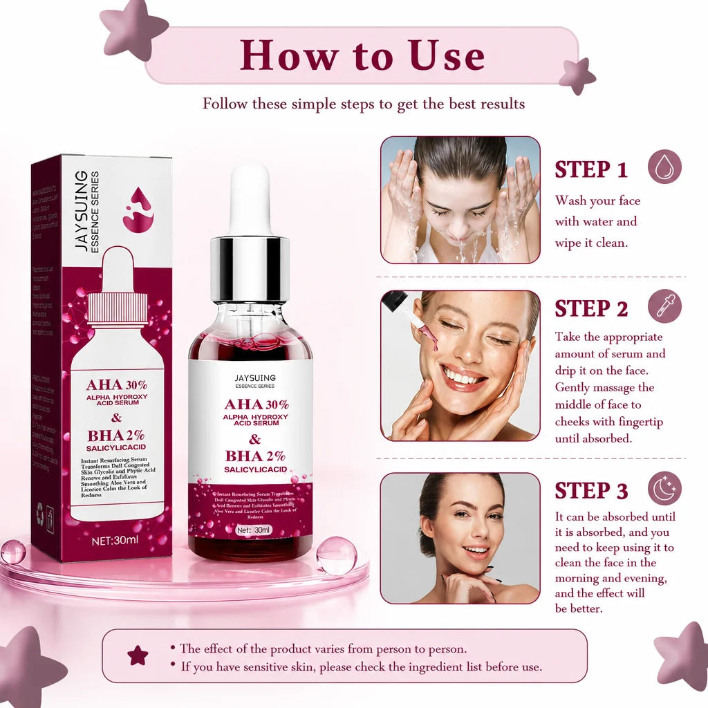 Korean Salicylic Fruit Acid Serum Minimize Pores Deep Hydration Nourish Skin Repair Brighten Dull Aging Facial Complexion