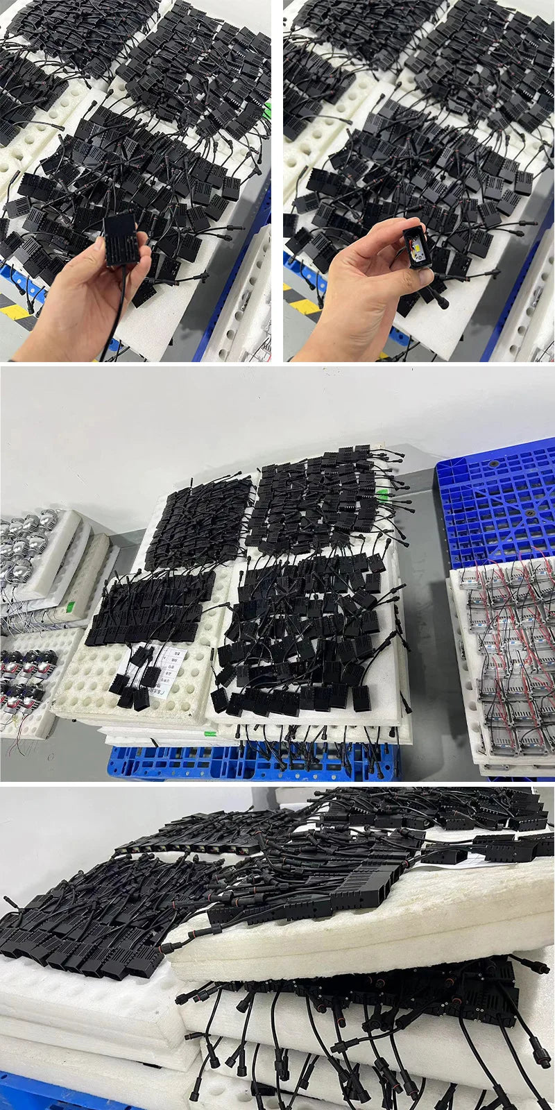 Dual Color LED Grille Light Car Motorcycle Waterproof Modified Auxiliary Spotlight Headlight
