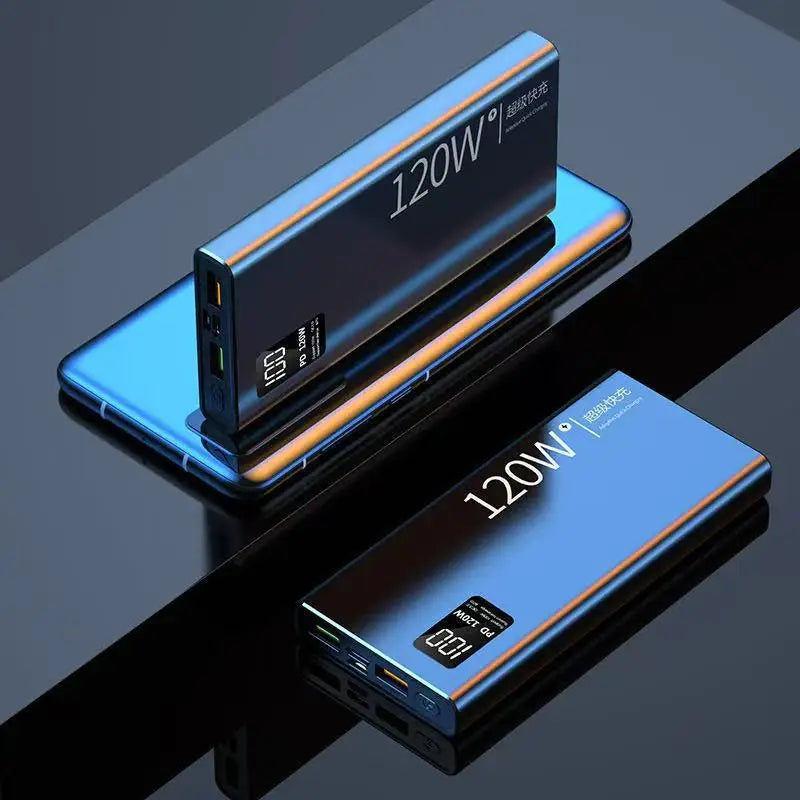 120W Power Bank 50000mAh Super Fast Charging 100% Sufficient Capacity Portable Battery Charger Digital Display For iPhone Xiaomi