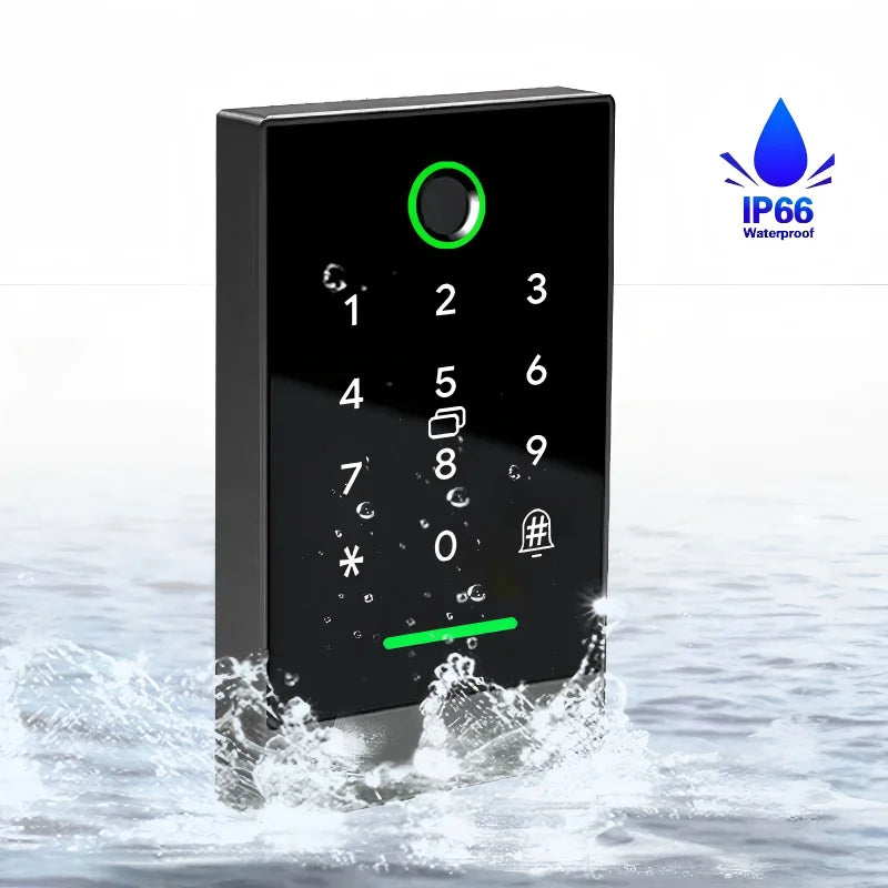 Facial Recognition Waterproof TTLock APP Fingerprint Access Control System Metal Frame Keyless Door Entry Smart RFID Card Reader