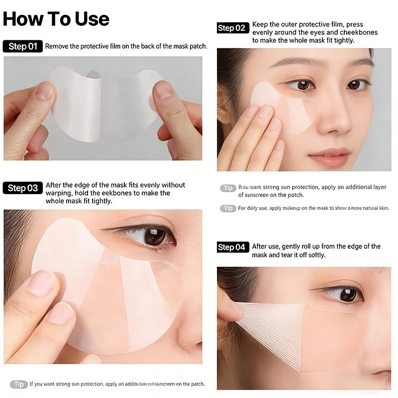 30pcs Outdoor Invisible Makeup Patches Ultra thin Invisible Facial Training Patches Cuttable Full Face Makeup Application