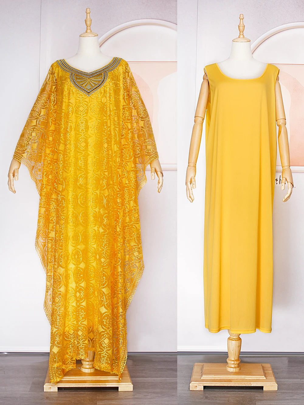 Loose Lace Dresses For Women Wedding Party Evening Gown African Traditional Dress Two Piece Set Clothing 2026 Dubai Hijab Abayas