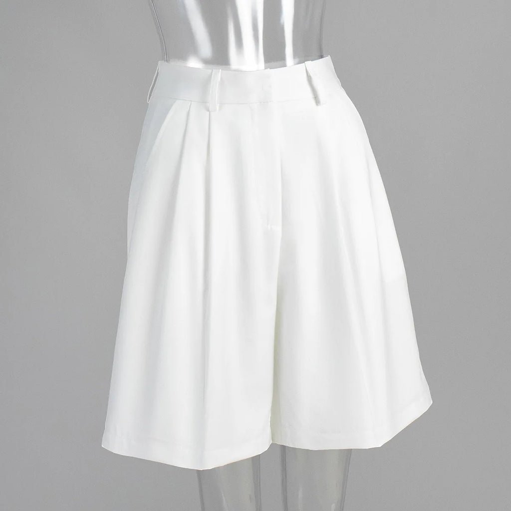 Summer New High Waist Shorts for Women Casual Loose Wide Leg Solid Shorts Female Short Pants Y2k Booty Shorts