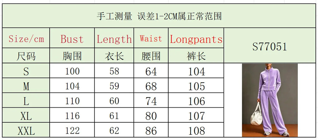 Women Solid Color Velvet 2 Piece Set Stand Collar Full Zip Jacket Wide Leg Pant Casual Sport Matching Outfit Autumn Winter Set