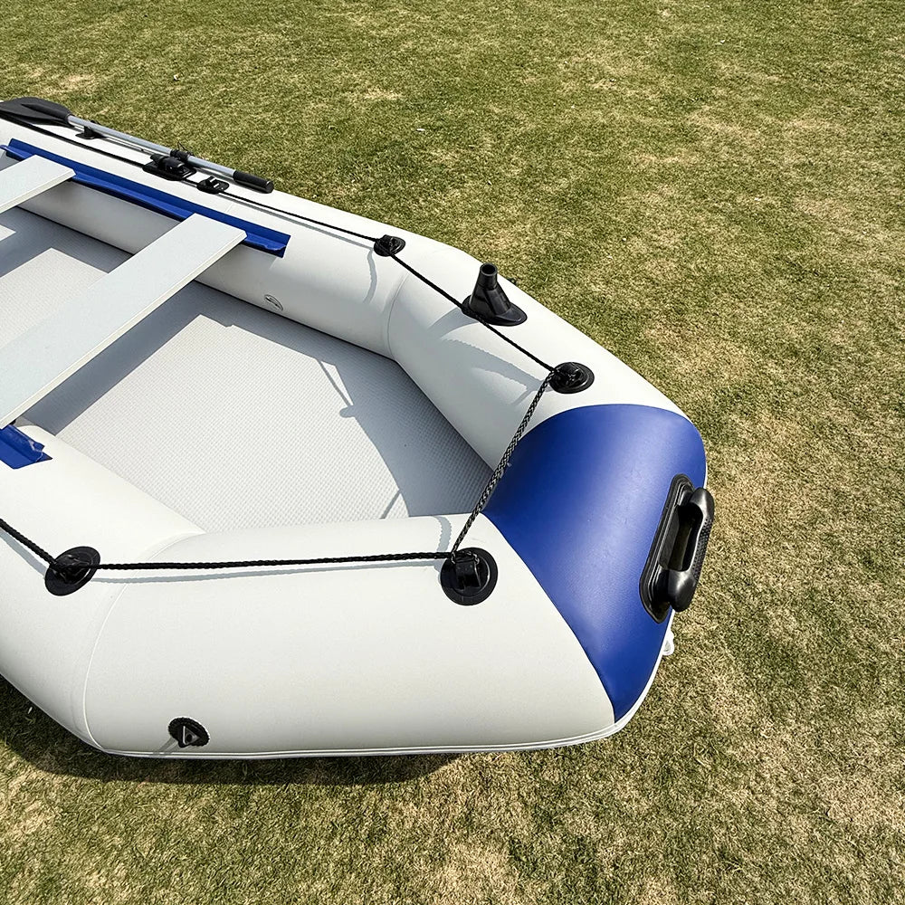 Inflatable PVC Boat Rowing Kayak, 3.3m, 5 Person, Fishing Canoe Dinghy with Accessories for Outdoor Water Sports