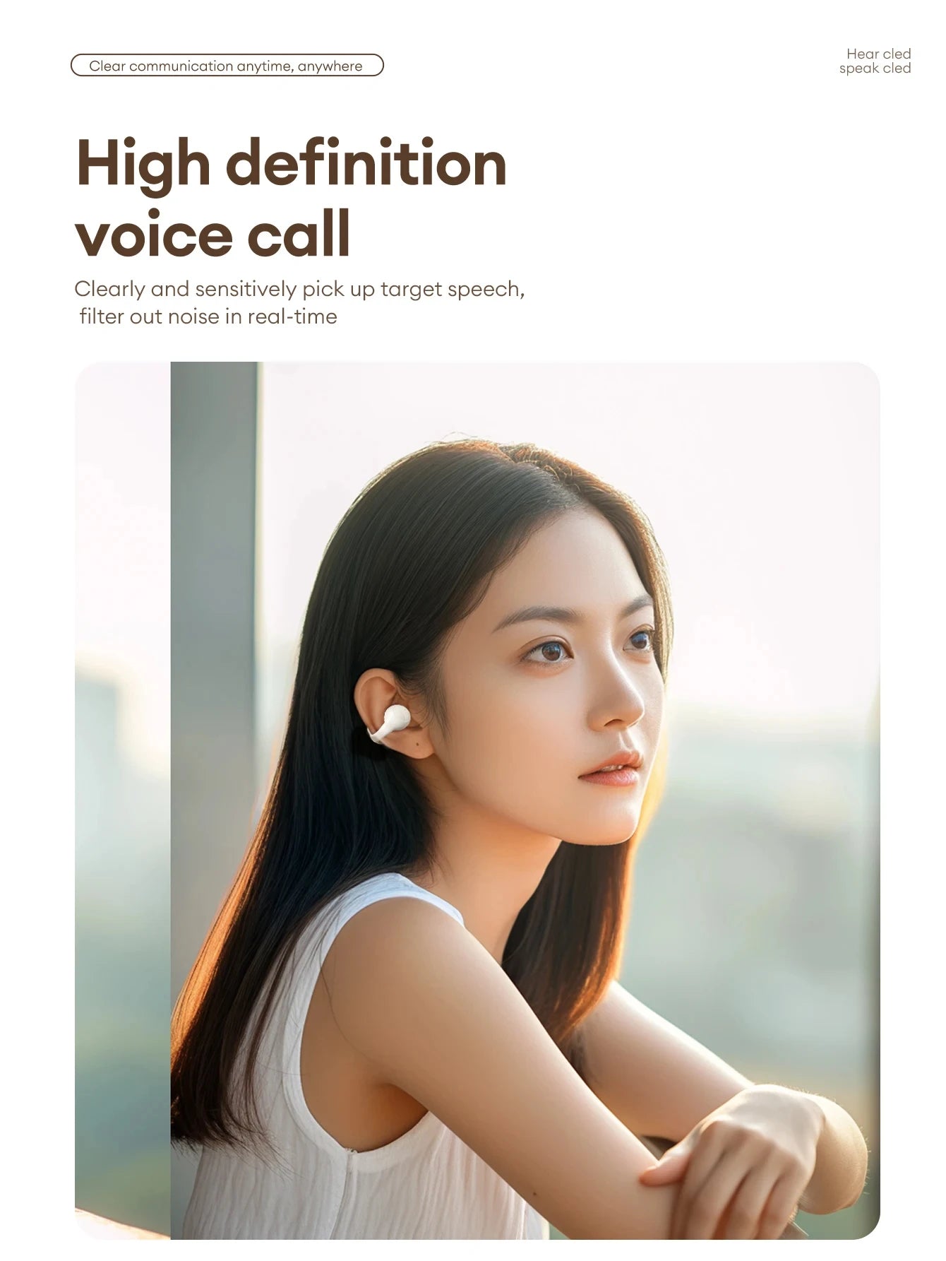 Origina Lenovo LP25 Bluetooth V5.4 Earphones Multi-function Ear-clip Design Headphones Fast Charging With Type-C Port Earbuds