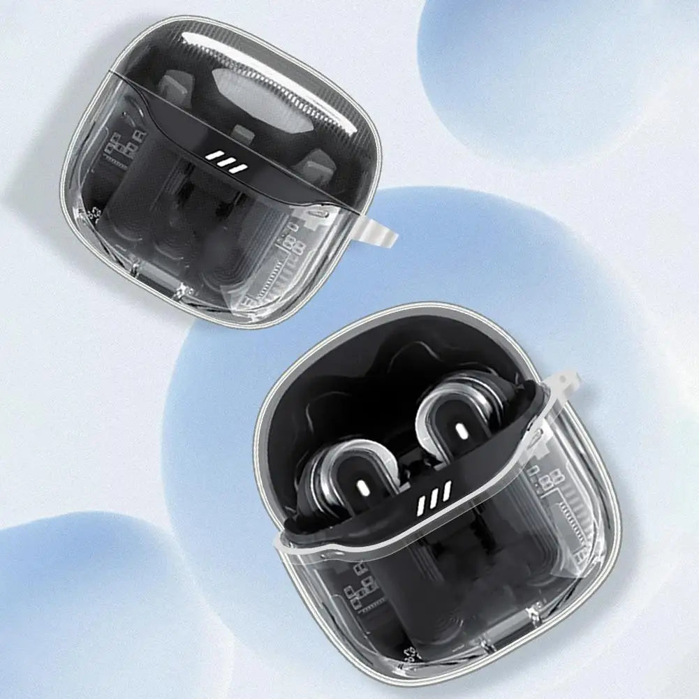 Earphone Case For JBL TUNE FLEX2 Transparent TPU Bluetooth Headset Protective Sleeve Soft Rubber Shell Anti-fall Protector Cover
