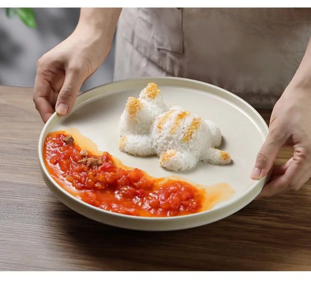 Cute Cat Animals Shape Sushi Molds Plastic Kids Rice Mashed Potato Pumpkin Mash Molds Baking DIY Tools Supplies Kitchen Gadgets