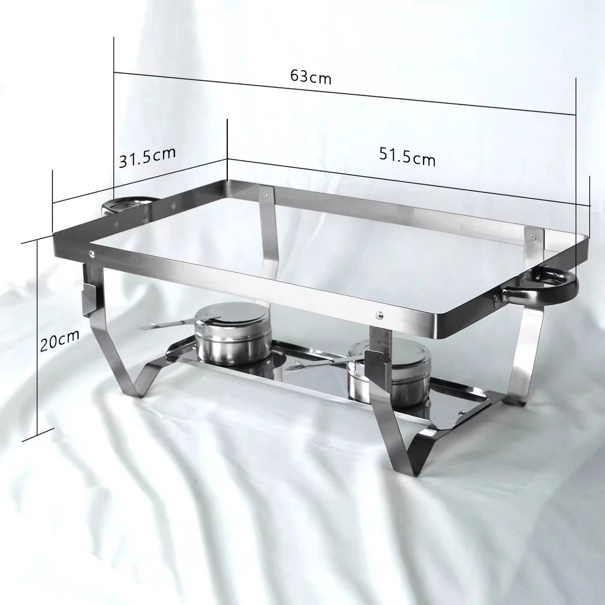 Stainless steel thickened dining stove folding square dining stove alcohol stove bracket multi-functional hotel restaurant self-