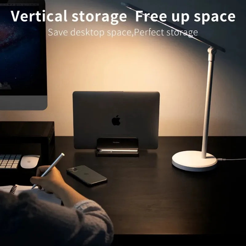 Universal Vertical Laptop Stand 3Slots Desk Laptop Holder Portable Laptop Docking Station Stand Adjustable Desktop Notebook Dock