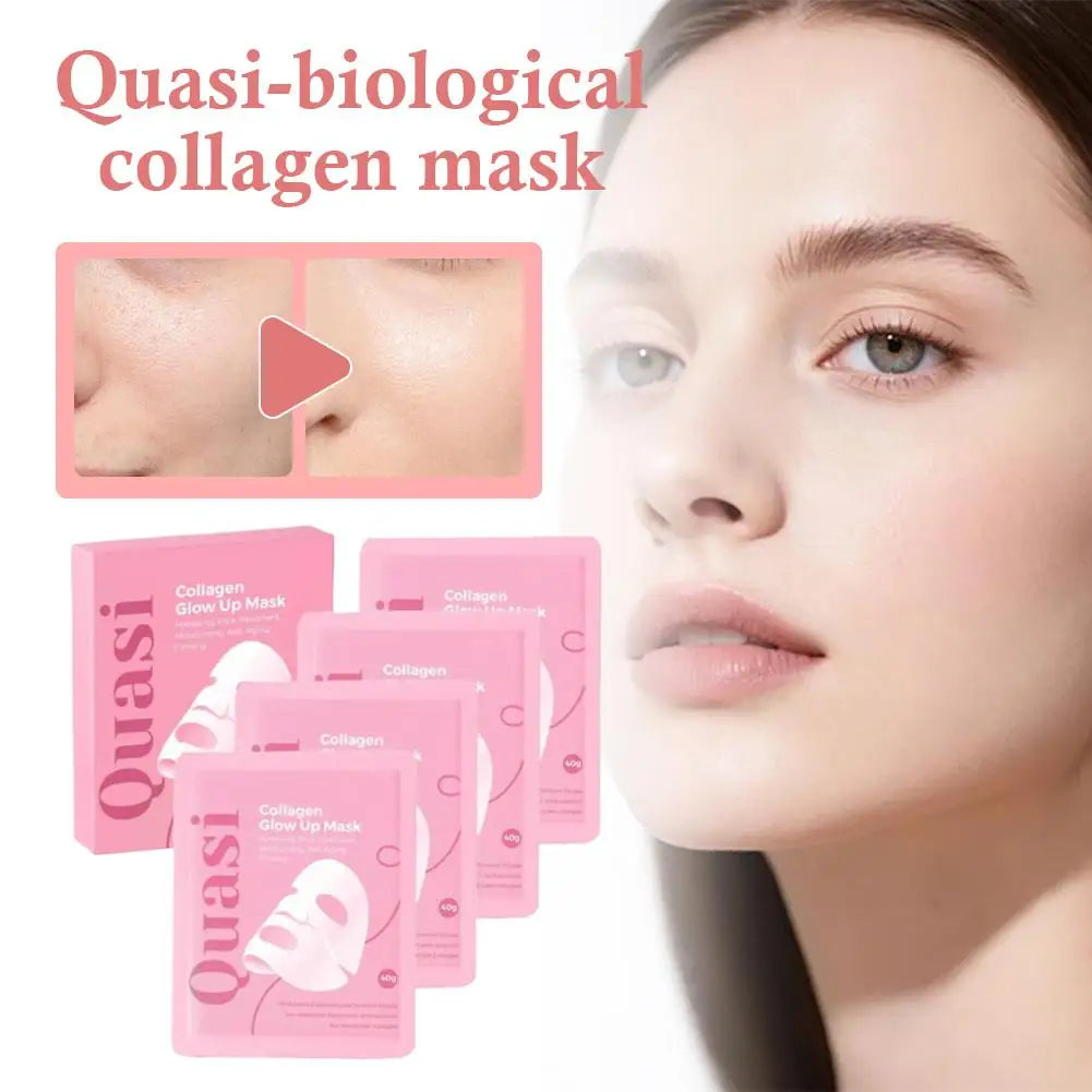 Korean Moisturizing Firming Bio Collagen Overnight Masks Professional Night Repairing Mask 4pcs Set Quasi Collagen Glow Up Mask
