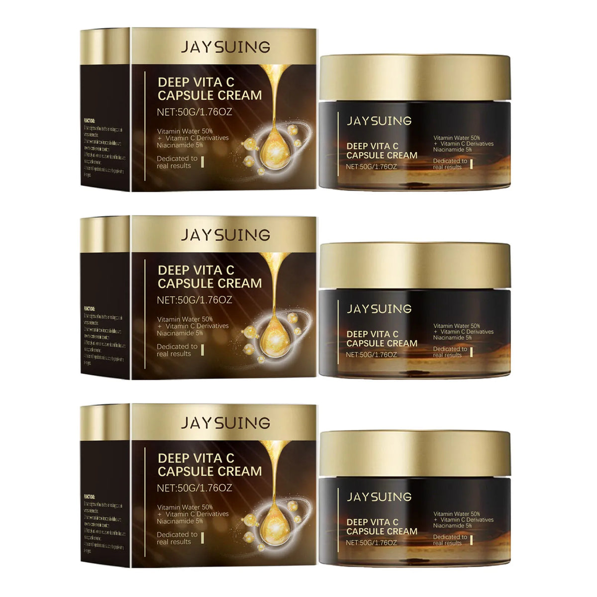 Deep Hydration Cream Vita C Capsules Brighten Nourish Moisturize Tender Skin Fine Line Dark Spot Removal Face Rejuvenating Cream
