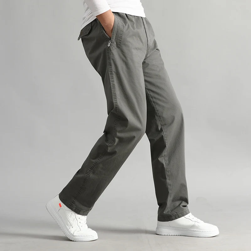 Men's Cargo Pants Summer Spring Cotton Workwear Large Size 6XL Casual Climbing Joggers Sweatpants Hombre Autumn Work Trousers