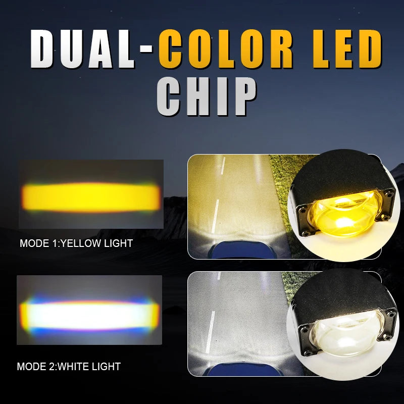Led Headlight Bumper Fog Lamps Projector Lens Work Light Mini Driving Light Auxiliary Lights For Car Motorcycle Bar Spotlights