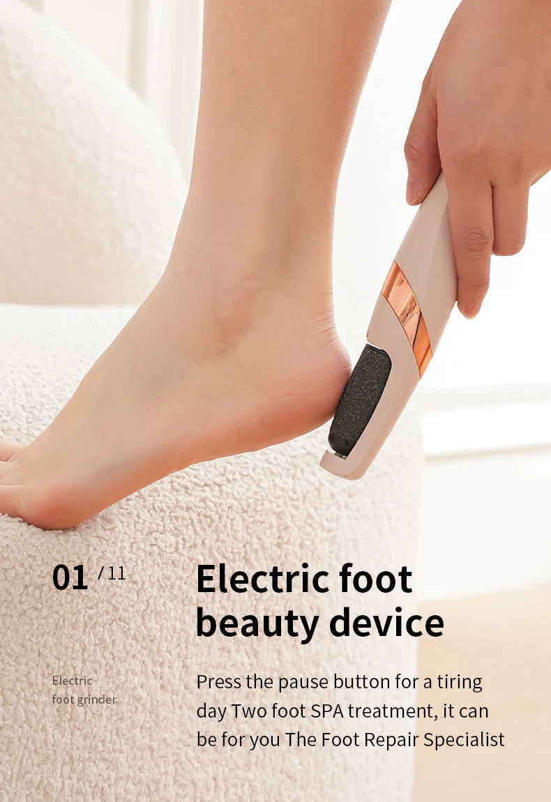 HOMEFISH Electric Foot Grinder Automatic Foot Callus Rubbing Pedicure Dead Skin Callus Remover for  Foot Beauty Machine
