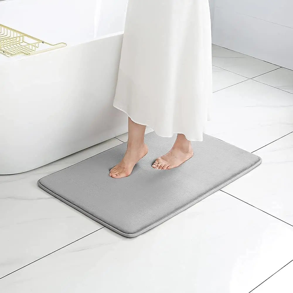 Super Absorbent Floor Mat Coral Velvet Bathroom Mat Anti Slip Door Mat Bathtub Beside Carpet Laundry Room Home Decoration