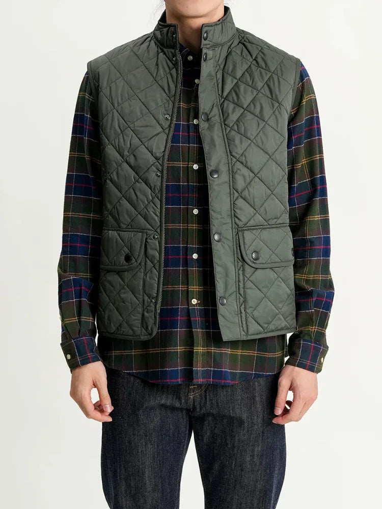 New corduroy thick plus cotton quilted vest for men for autumn and winter