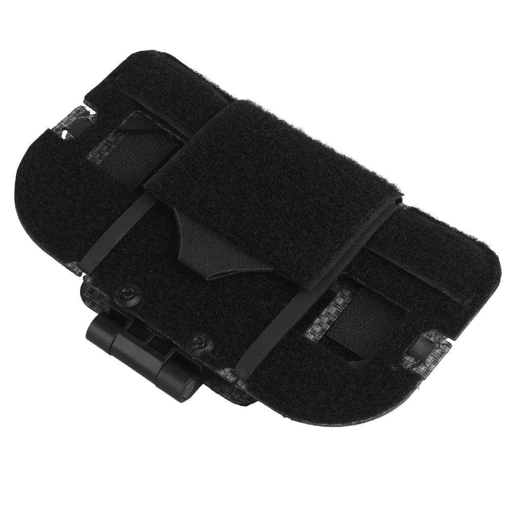 Tactical Phone Pouch with MOLLE/PALS Strap, Foldable Chest Phone Holder for Navigation & Tactical Vest Accessory
