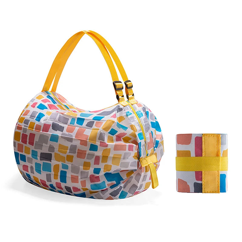 Portable Shopping Bag Large Capacity Foldable Storage Shoulder Bag Travel Handbags With Handle Outdoor EDC Camp Beach Bag