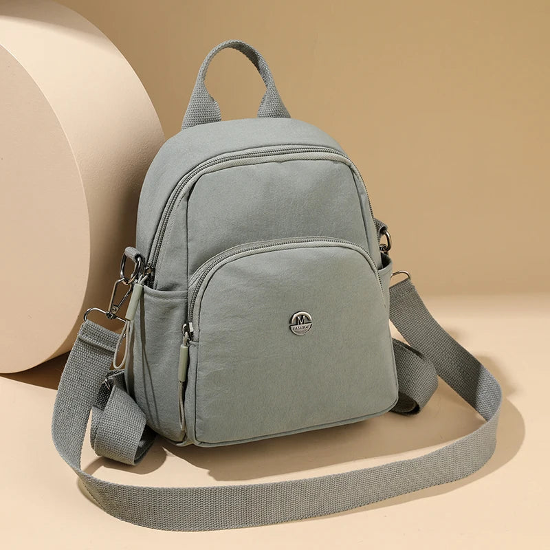 New Women Casual Travel Lightweight Small Backpack With Large Capacity Waterproof Cloth Shoulder Bag and High-end Feel for Girls
