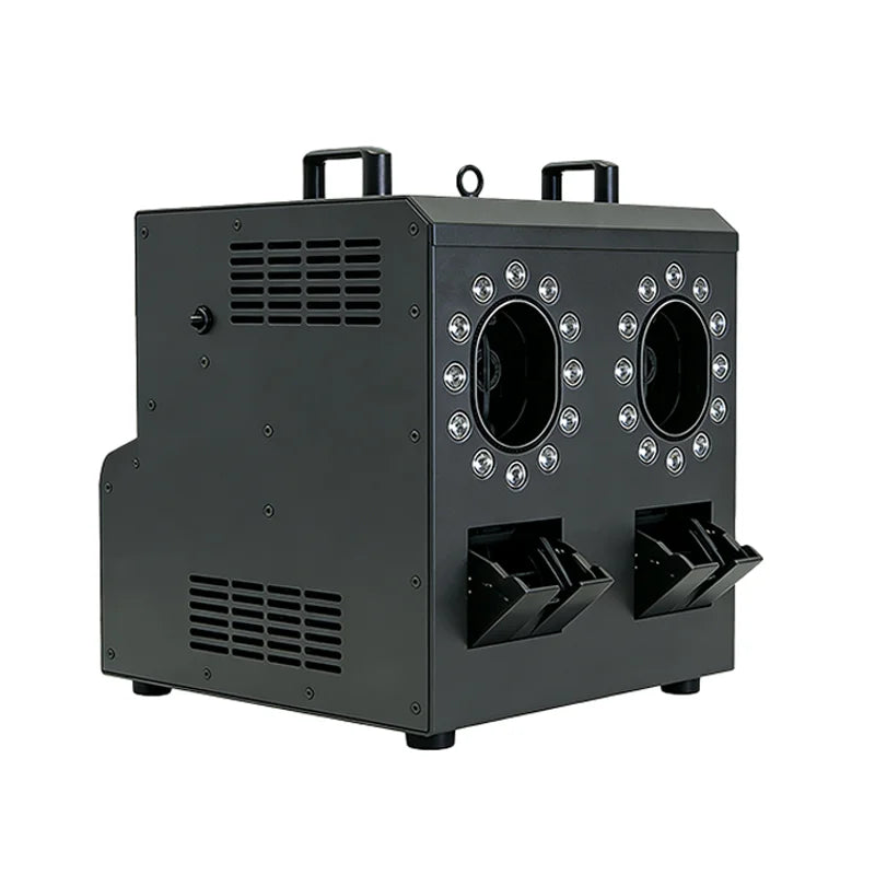 LED DMX512 Remote Control Electric 2000W Fog & Bubble Machine Double Wheel Smoke Bar KTV Hole Performance Special Effects Blower