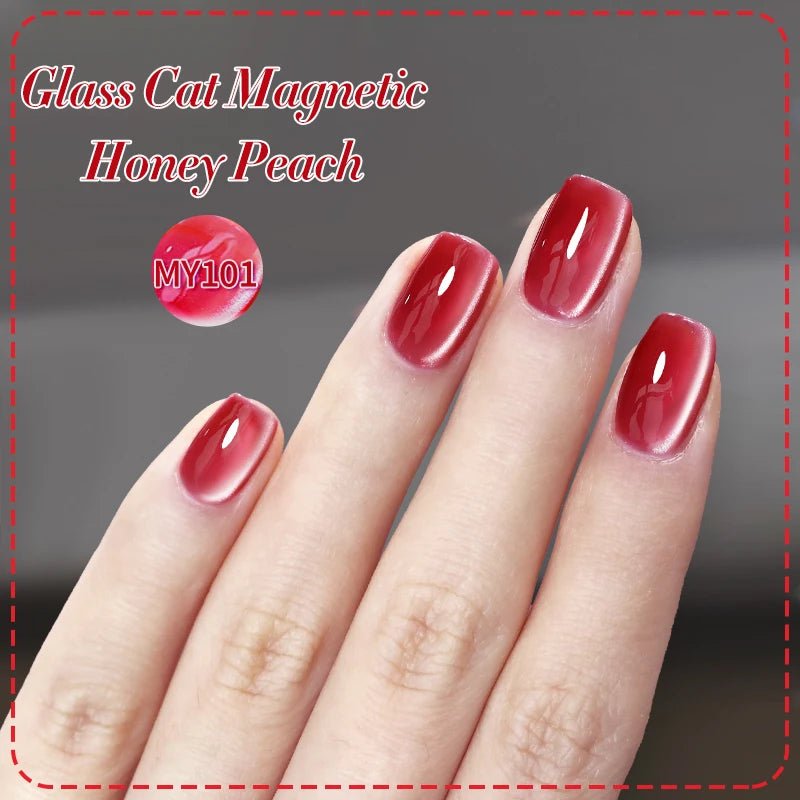 BORN PRETTY 10ml Grey Glass Bead Cat Magnetic Gel Nail Polish Black Nails Nail Art Manicure Semi Permanent Soak Off UV Gel