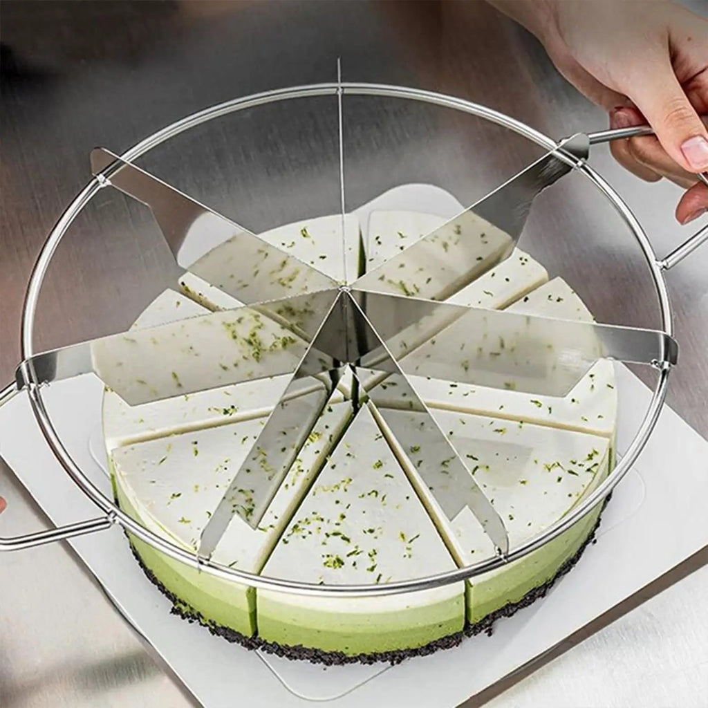 Cheese Cake Cutter Cake Cutting Tool Stainless Steel Pie Cutter Non-Stick Kitchen Gadgets Pastry Cheese Pizza Cutting Press Tool