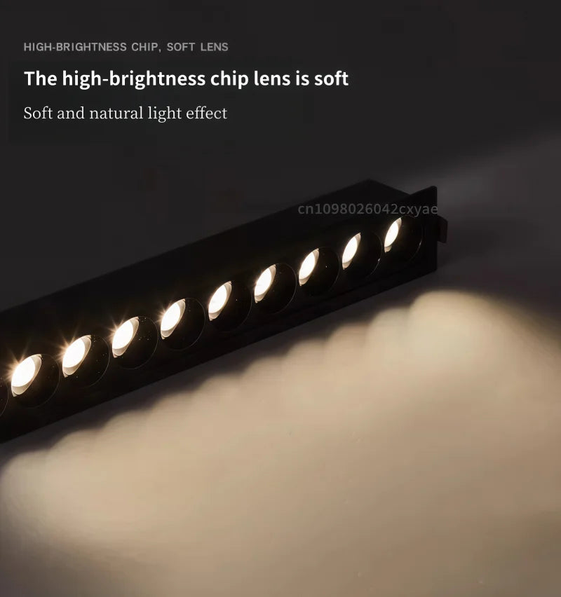 Dimmable Grille Light, COB Ceiling Light, LED Spotlight, Downlight, Anti-Glare Spotlight, AC110-220V, Kitchen Indoor Lighting