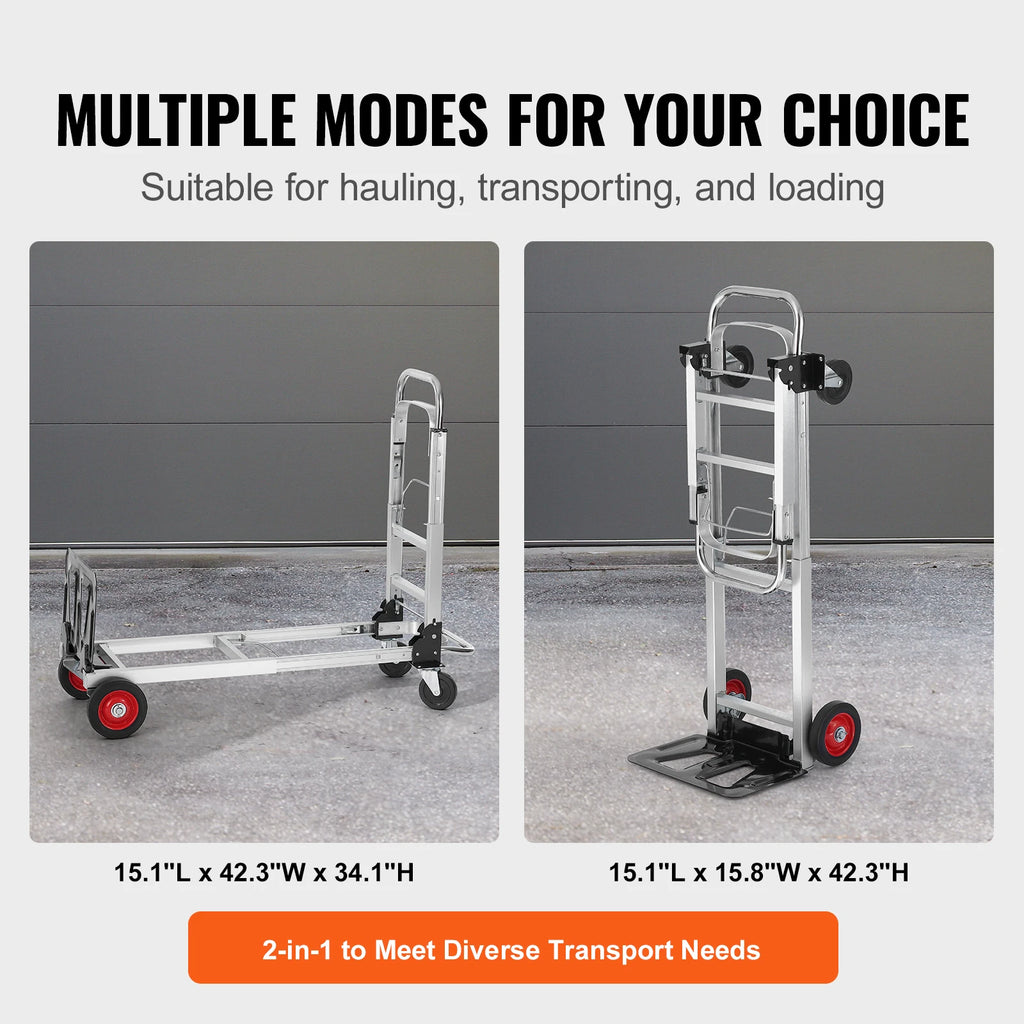SucceBuy 400 lbs Folding Hand Truck Lightweight Dolly with Wheels Foldable Luggage Utility Cart for Warehouse Transport Moving
