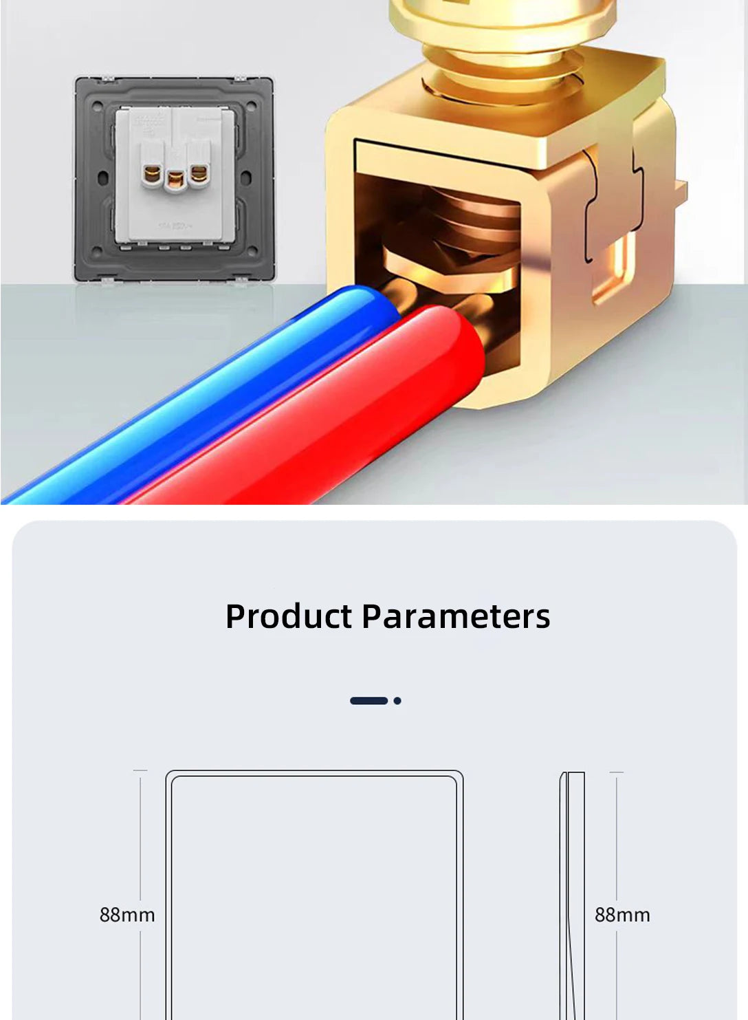 Wall Lamp Switch Panel Tempered Glass International Switch 1/2/3/4 Gang 1/2 Way Steel Rocker Light Switch On/Off Stair Switch