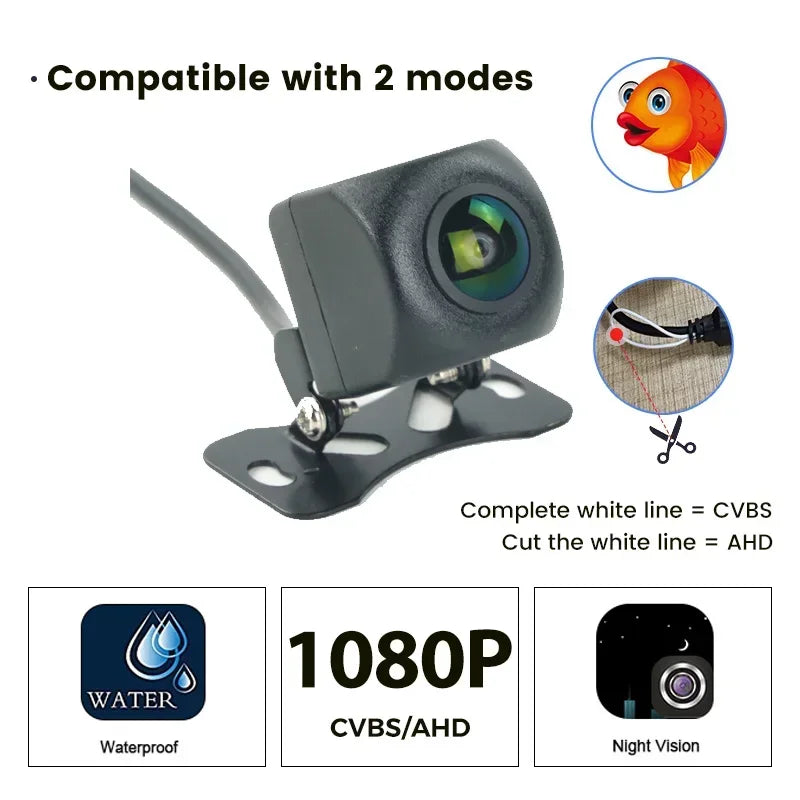 Car Rear View Camera AHD CVBS Convert Auto Parking Monitor Waterproof Vehicle Cam Backup Reverse HD Video Night Vision Reversing