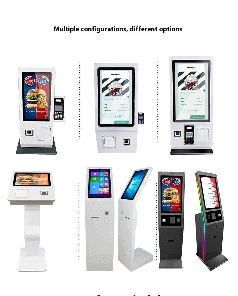 21.5 Inch Wall Mounted Touch Screen Self-Service Checkout Kiosk Payment Terminal For Grocery Stores Optional Barcode Reader SDK