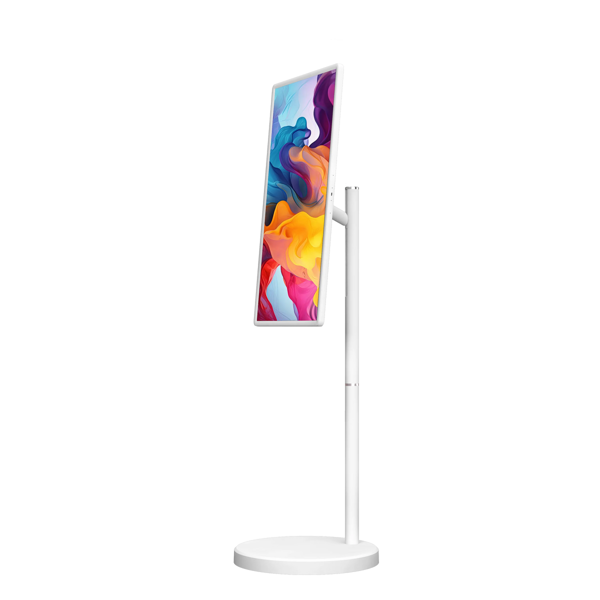 Floor-Standing TV Stand,32 Inch Monitor Screen Digital Signage Touch Screen Android 15 4+128GB Smart TV Display Portable TV Moni