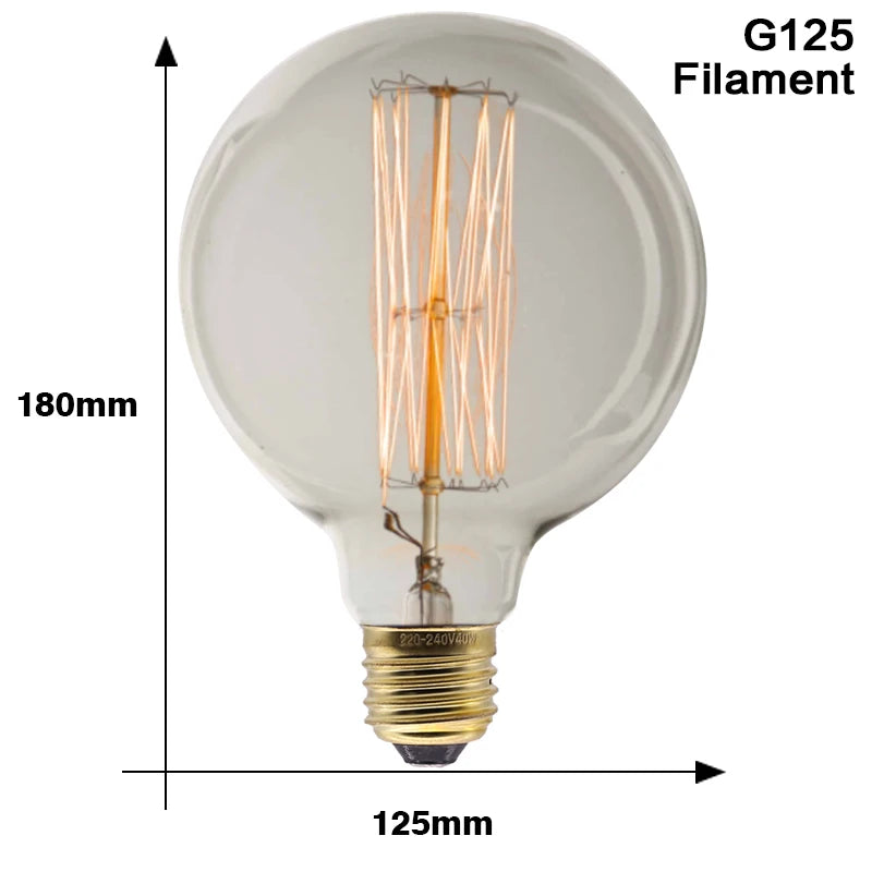 Edison Incandescent Lights Bulbs Retro Edison Lamps Bulb E27 220V/110V 40W Halloween Bedroom Decoration Edison Christmas Bulbs