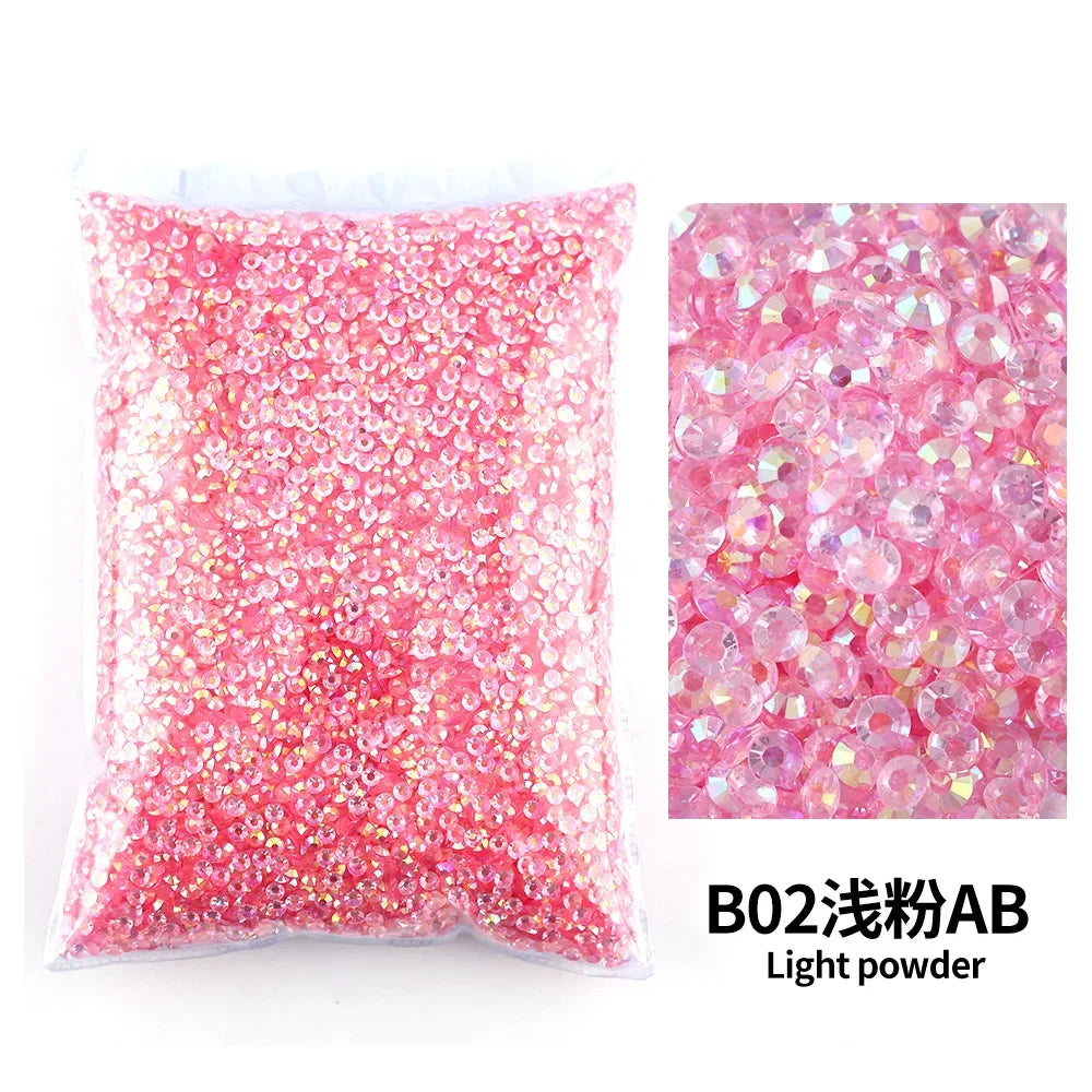 Yellow Series Flat Back Resin Rhinestone 3MM 4MM 5MM Non Hot Fix Jelly Rhinestones Stones For Craft DIY Tumblers Shoe Decoration