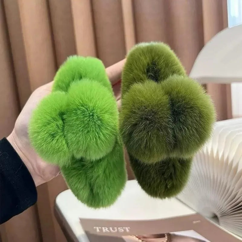 Oversized Plush Winter Clips For Thick Hair | Back-Of-The-Head Bun Styles | Soft And Warm Rabbit Fur Hair Accessories For Women