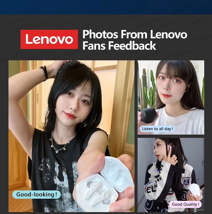 Original Lenovo New GM2 Pro Gaming Headset LED Digital Display Wireless Sport Earbuds HD Call Low Latency Headphones Waterproof