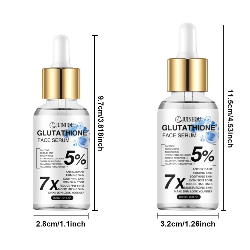 JUINHOU Glutathione Facial Cream Serum Set Antioxidant Brightening Even Skin Tone Moisturizing Suitable For Daily Facial Care
