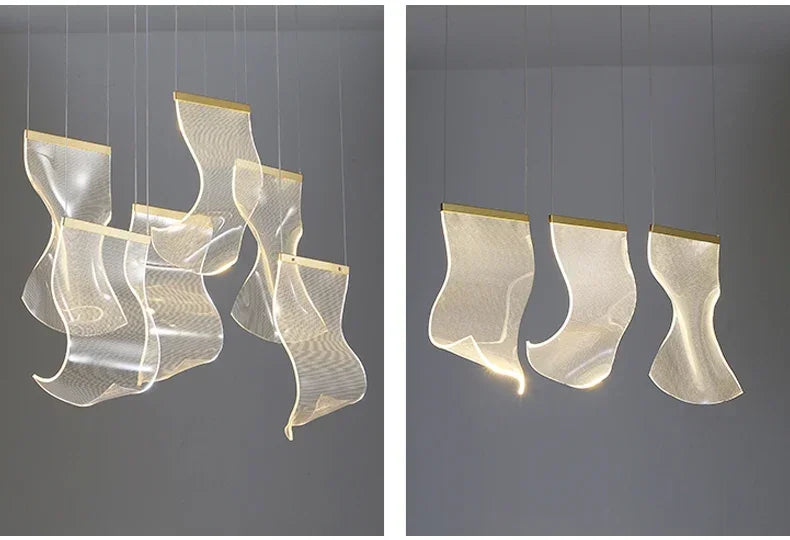 Modern LED Pendant Lights Living Dining Room Lighting Lustre Decor Chandelier Indoor Villa Duplex Stairs Hanging Lights Fixture
